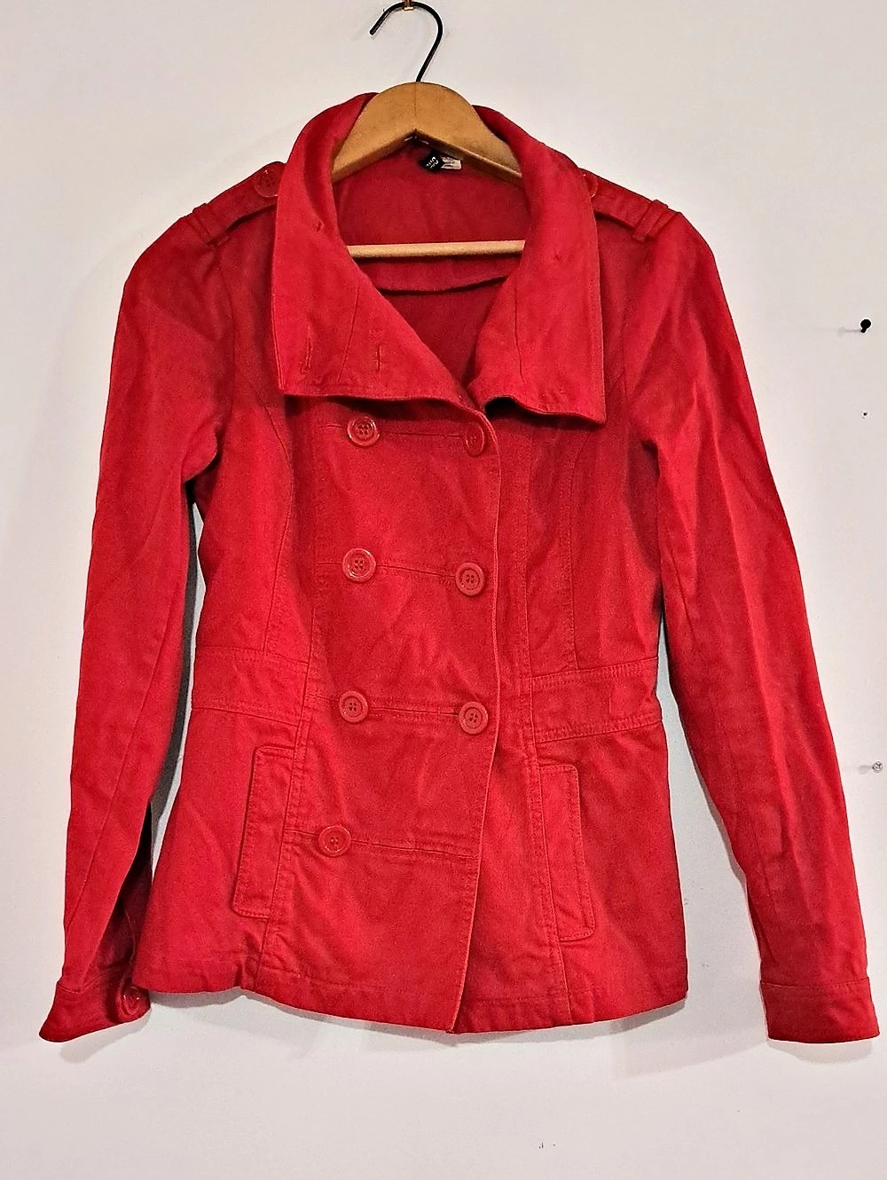Red Double-Breasted Jacket Size 12